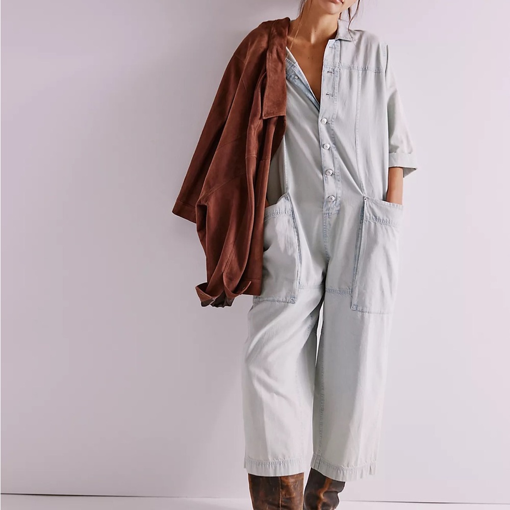 Light Blue Denim Margarita Jumpsuit- free people
